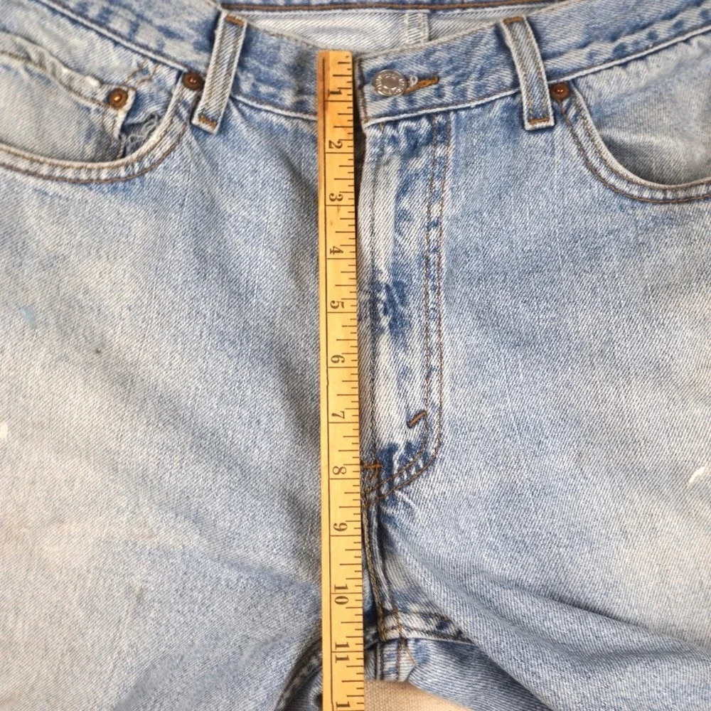 Y2K Levi's 550 Jeans‎ Men's 31.5x28.25 Blue Relaxed Fit Distressed Denim 00s